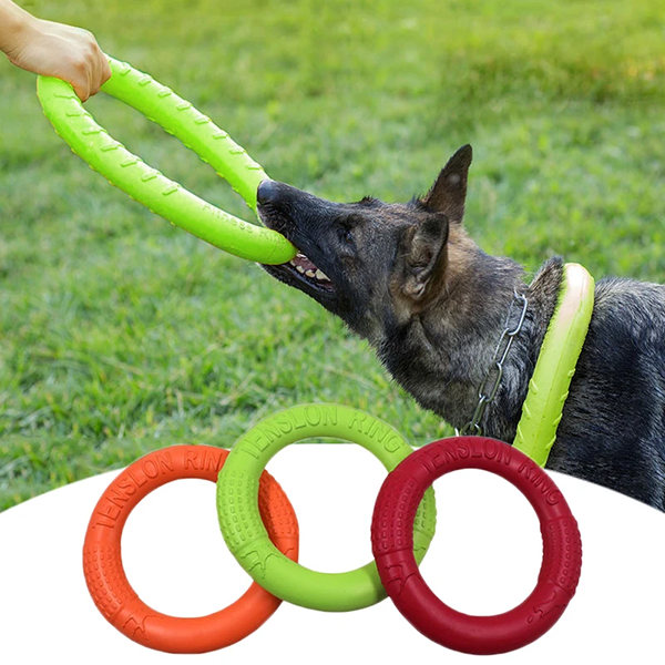 Brinquedo de Mastigar para Cães Anel de Borracha para Treino