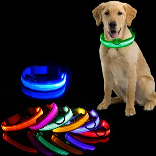 LED Light Dog Collar Rechargeable Glow Flashing