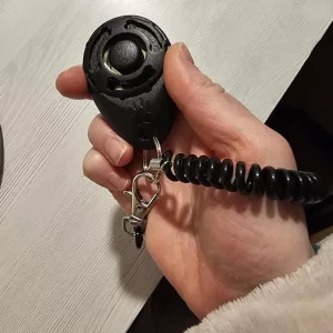 Clicker portátil para treino de cães recebido do cliente D****n.