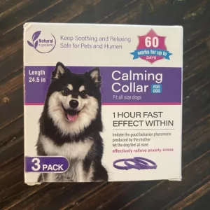 Recebi 3 colares de feromônio calmante para cães do cliente W**l