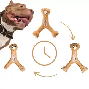 indestructible dog toy, dog chew stick, wooden dog toy, dog teeth cleaning toy