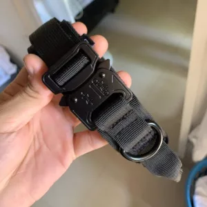 Coleira Tática para Treino Canino com Fivela Metálica recebida do cliente N***a.