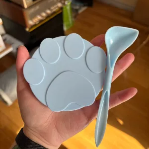 Conjunto de Tampa de Silicone para Lata de Comida para Cão e Colher recebido do cliente Z*****k.