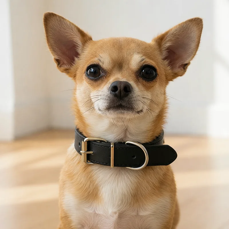 Coleira Ajustável Brilhante para Cães