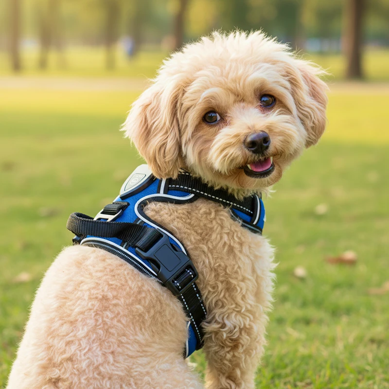 Peitoral Colete de Nylon com LED para Cães