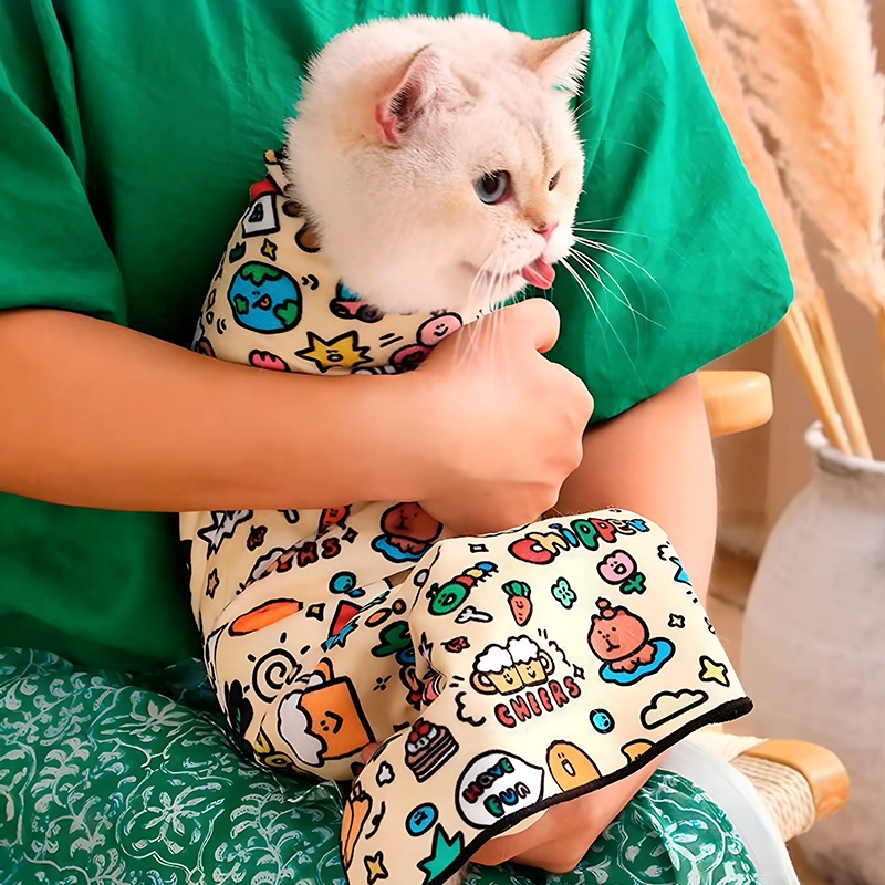 cat grooming bag, cat bathing bag, cat washing bag, cat bag for bathing, cat restraint bag