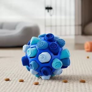 dog snuffle toy, food dispensing toy, dog treat dispenser, dog treat ball, treat dispensing dog toy, snuffle ball for dogs